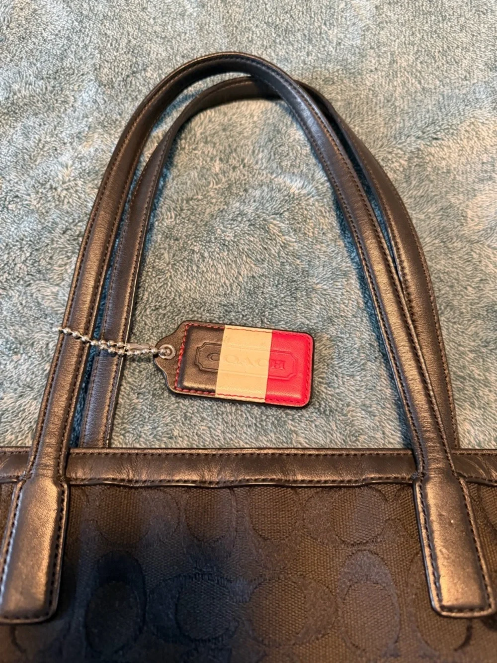 Coach Signature Canvas‎ Tote Bag in Black